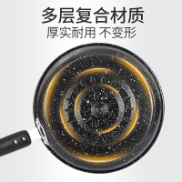 [品牌活动]麦饭石平底锅不粘锅煎锅无油烟炒锅电磁炉燃气灶通用