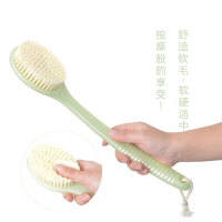 [品质优选]日式长柄洗澡刷 软毛擦背弯柄沐浴刷子 按摩搓背刷