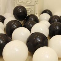 加厚个性黑白乳胶气球批婚庆生日派对摄影道具气球