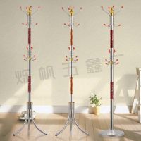 不锈钢衣帽架 简易卧室厅创意组装挂衣架 加厚固三脚衣帽架