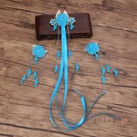 邮 古典流苏COS汉服演出饰唯美飘带套装 鱼嘴对夹头饰品