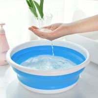 可折叠伸缩式盆户外旅游加厚家用硅胶塑料大中小号脸盆