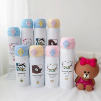 304不锈钢儿童保温杯男女学生韩版可爱清新布朗熊软妹杯