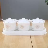 三件套简约陶瓷味罐料瓶罐套装佐料盒味盒盐罐味瓶罐家用