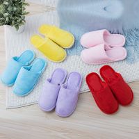 [买一送一]宏秀冬季保暖棉拖鞋女长绒宝贝绒秋亲肤透气PVC防滑