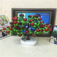 仿真花迎客松[配带花盆]塑料盆栽家居客厅茶几酒店室内装饰摆设