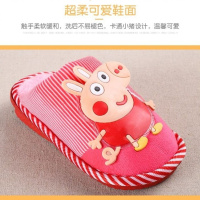小猪佩奇琪乔治秋冬季儿童男女中大童室内居家加绒防滑保暖棉拖鞋