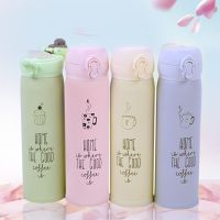 304不锈钢真空保温杯弹跳杯韩版男女学生ins可爱便携式杯500ML