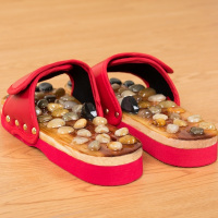 鹅卵石足底按摩拖鞋足疗鞋情侣浴室防滑室内家居家用凉拖鞋男女夏