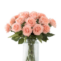 仿真玫瑰花假花客厅装饰花塑料花绢花室内摆设仿真花卉小玫瑰