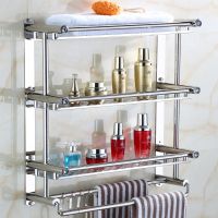 [赔钱冲量]卫生间毛巾架不锈钢免打孔浴室置物架厕所卫浴批