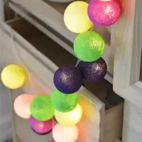 手工棉线球灯串led小彩灯闪灯串灯ins少女心房间装饰布置星星灯泡