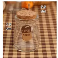 [泡大珠][瓶子]DIY星空瓶彩虹瓶海洋瓶果冻瓶木塞 玻璃瓶许愿瓶漂流瓶布丁瓶晶