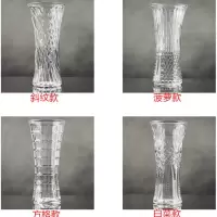 (花瓶买一送一)透明玻璃花瓶干花插花大号富贵竹培玻璃花瓶