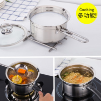 不锈钢奶锅不粘锅加厚煮面小锅迷你小蒸锅电磁炉煮热奶锅14-18cm
