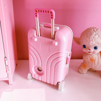 创意新款粉色拉杆箱行李箱储蓄罐存钱罐桌面摆件礼品