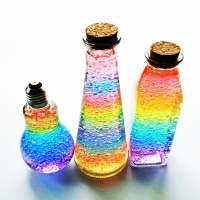 手工Diy儿童玩具晶泥吸珠子泡大珠海绵宝宝许愿海洋瓶