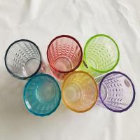 彩色耐热家用杯雨点杯子无铅玻璃杯套装杯杯啤酒杯6只装