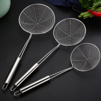 304不锈钢火锅漏捞面勺 大号笊篱家用油过滤筛 厨房用品漏勺