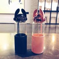 [艾可思正品]时尚酷狗玻璃杯可爱女生杯便携大容量泡茶杯子