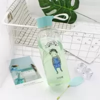 创意便携塑料杯简约可爱小清新杯子男女学生情侣瓶韩国随手杯