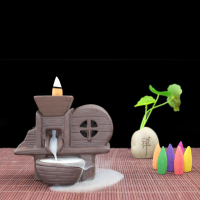 [买香炉送110粒送天然倒流香]檀香沉香室内香薰香薰塔香锥香炉