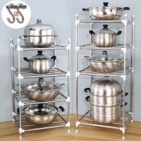[购买送挂钩] 加厚不锈钢多层锅架 落地置物架多用架厨房收纳架