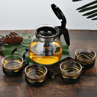 泡茶壶玻璃耐高温过滤茶分离泡茶器茶具套装家用防爆泡茶杯功夫
