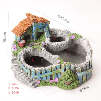 房子多肉花盆仿真树脂花盆个性创意多肉花盆大口径多肉盆清仓特价