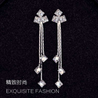 耳钉女小清新 耳环长款甜美耳坠 耳夹无耳洞耳饰韩版简约学生饰品