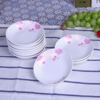 【10个装】家用4英寸咸菜小碟子酒店圆形酱醋料碟子微波炉