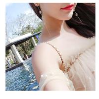 超长流苏花朵耳环超闪钻耳钉耳坠个性简约百搭耳链