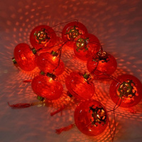 晶灯笼串春节元旦装饰光小灯笼串新年福字灯笼光冬瓜灯笼串