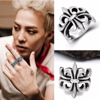 日韩男士潮人个性钛钢戒指复古霸气韩版单身食指十字夸张朋克指环