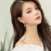 S925银针耳钉女学生长款韩版简约个性可爱小清新流苏耳饰耳环女