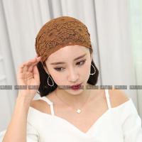 百搭头宽边蕾丝带薄款头巾女头箍头带遮白韩国洗脸透气套