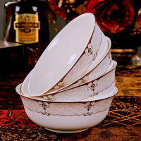 6英寸面碗家用陶瓷菜碗4个装泡面碗大饭碗可微波炉餐具