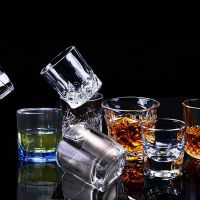 6只装/啤酒杯钢化玻璃杯 洋酒杯威士忌套装果汁杯子家用INS红