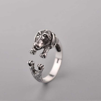 【狗年旺旺开口可节】奔冉925狗年旺财复古戒指男女饰品首饰