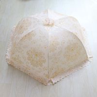 防尘饭菜罩子桌盖菜罩可折叠餐桌罩食物圆形大号遮菜伞家用中小号
