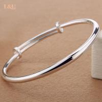 纯银手镯999女银手镯光面圆肚正品千足银手镯送女友送妈妈送老婆