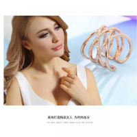 银戒指 韩版 时尚个性情侣夸张食指指环 潮人开口戒指尾戒指