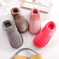 新款特价冬季家居室内保暖情侣棉拖鞋女月子跟毛毛保暖厚底拖鞋