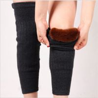 护膝保暖老寒腿男女士 羊毛秋冬季加绒中老年人 加厚加长膝盖防寒