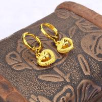 (多款)24K越南沙金 镀金磨砂爱心星星 淑女耳环 不褪色饰品