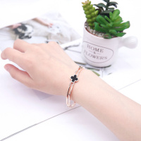 银手镯韩版简约学生闺蜜手镯女可爱手链一对手环生日手饰品