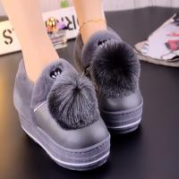 棉拖鞋冬季厚底女可爱居家室内毛拖鞋家用保暖跟月子鞋高跟冬天