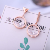 耳环长款韩版纯银色耳钉女时尚气质几何简约个性耳坠百搭红耳饰