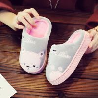 儿童棉拖鞋熊卡通女秋冬男童中大童可爱保暖家居拖鞋女童居家鞋