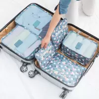 旅行收纳袋套装旅游必备行李箱整理衣物分装袋衣物收纳袋六件套